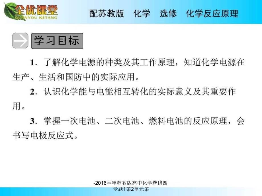 苏教版高中化学选修四专题1第2单元第课件_第3页