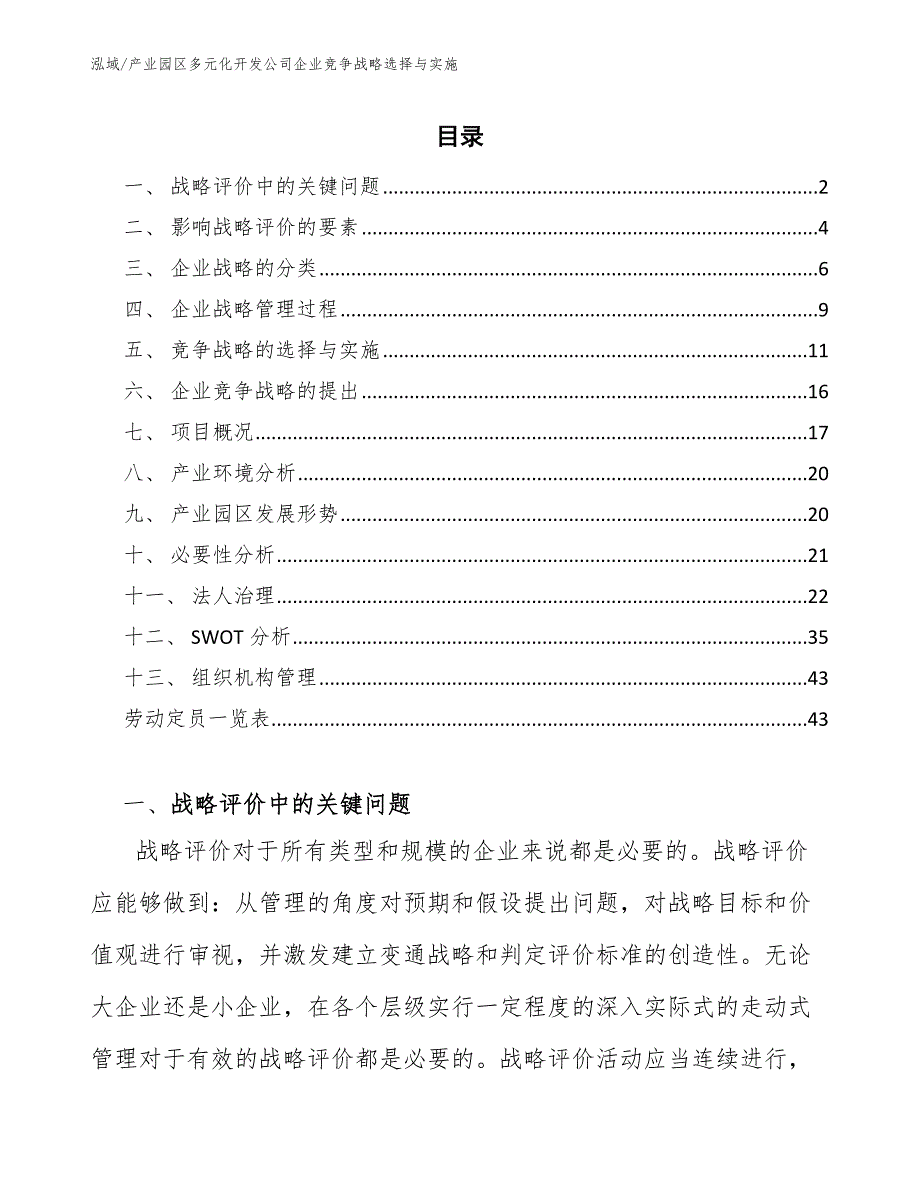 产业园区多元化开发公司企业竞争战略选择与实施【参考】_第2页