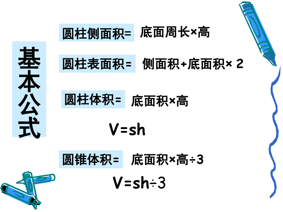 六年级数学《圆柱与圆锥》复习课PPT课件_第4页