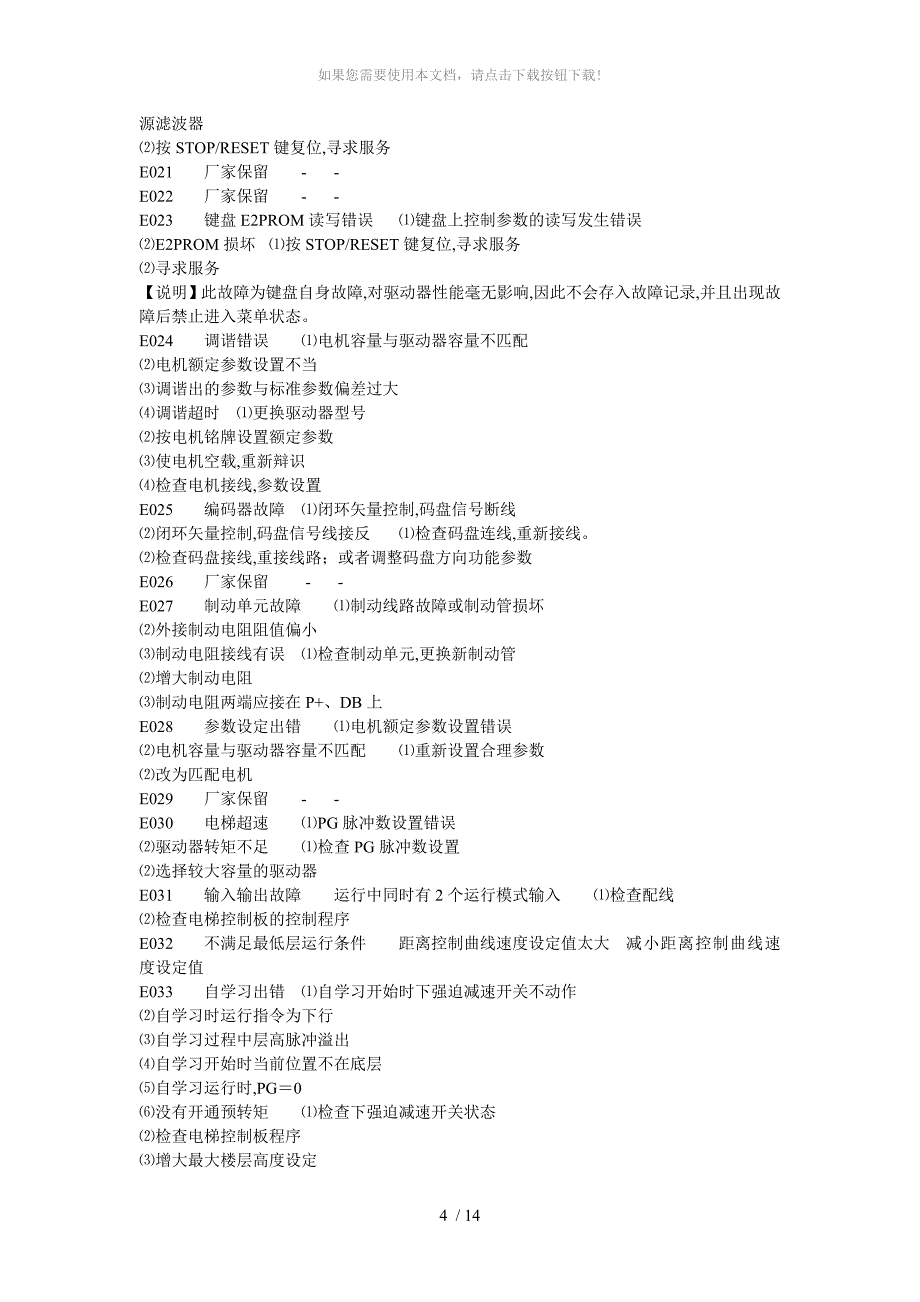 广日电梯故障码_第4页