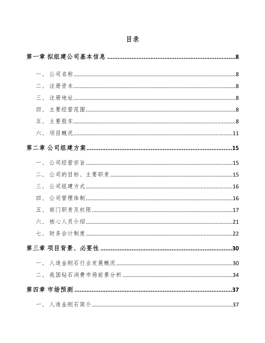 福建关于成立金刚石公司可行性研究报告_第4页