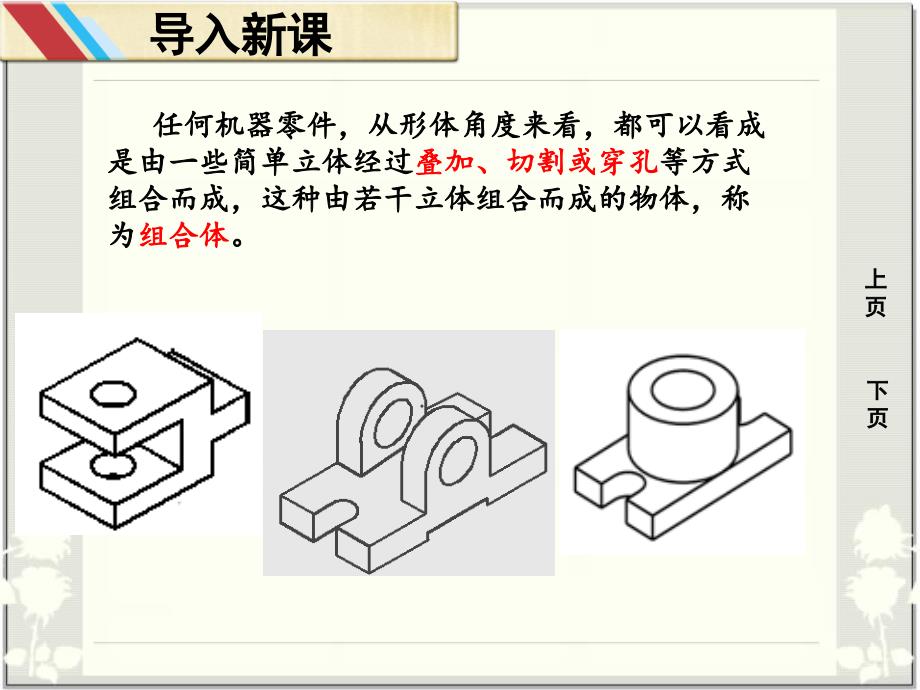 组合体的组合形式与表面连接关系ppt课件_第3页