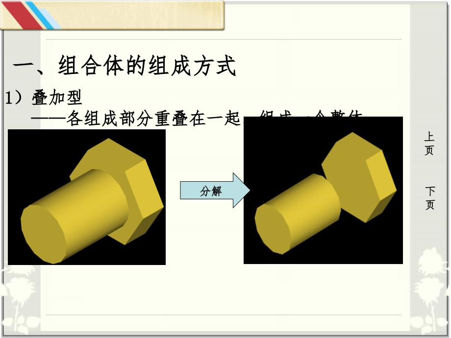 组合体的组合形式与表面连接关系ppt课件_第4页