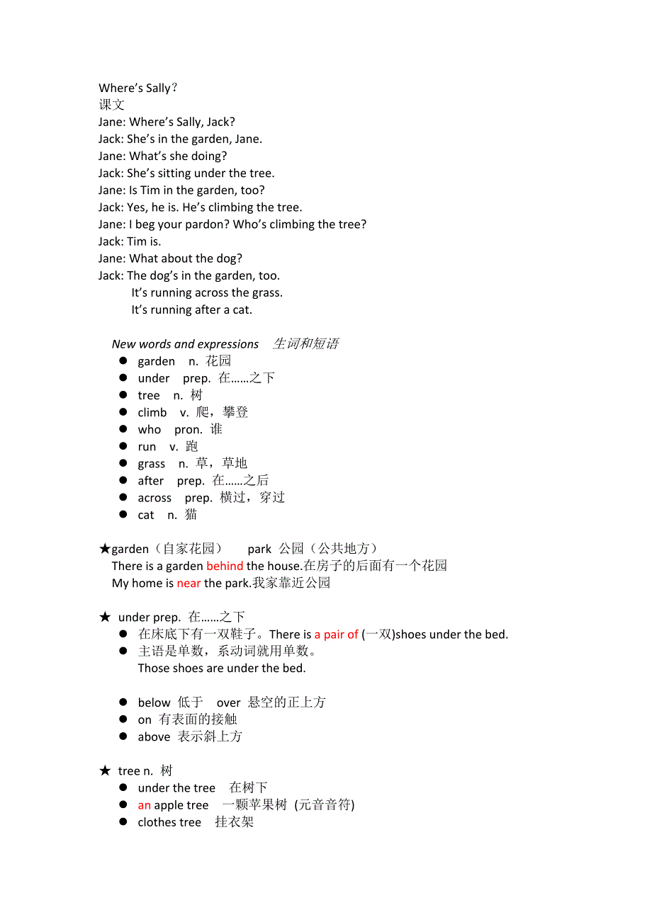 where&amp;#39;s Sally 新概念英语第一册Lesson31.doc_第1页