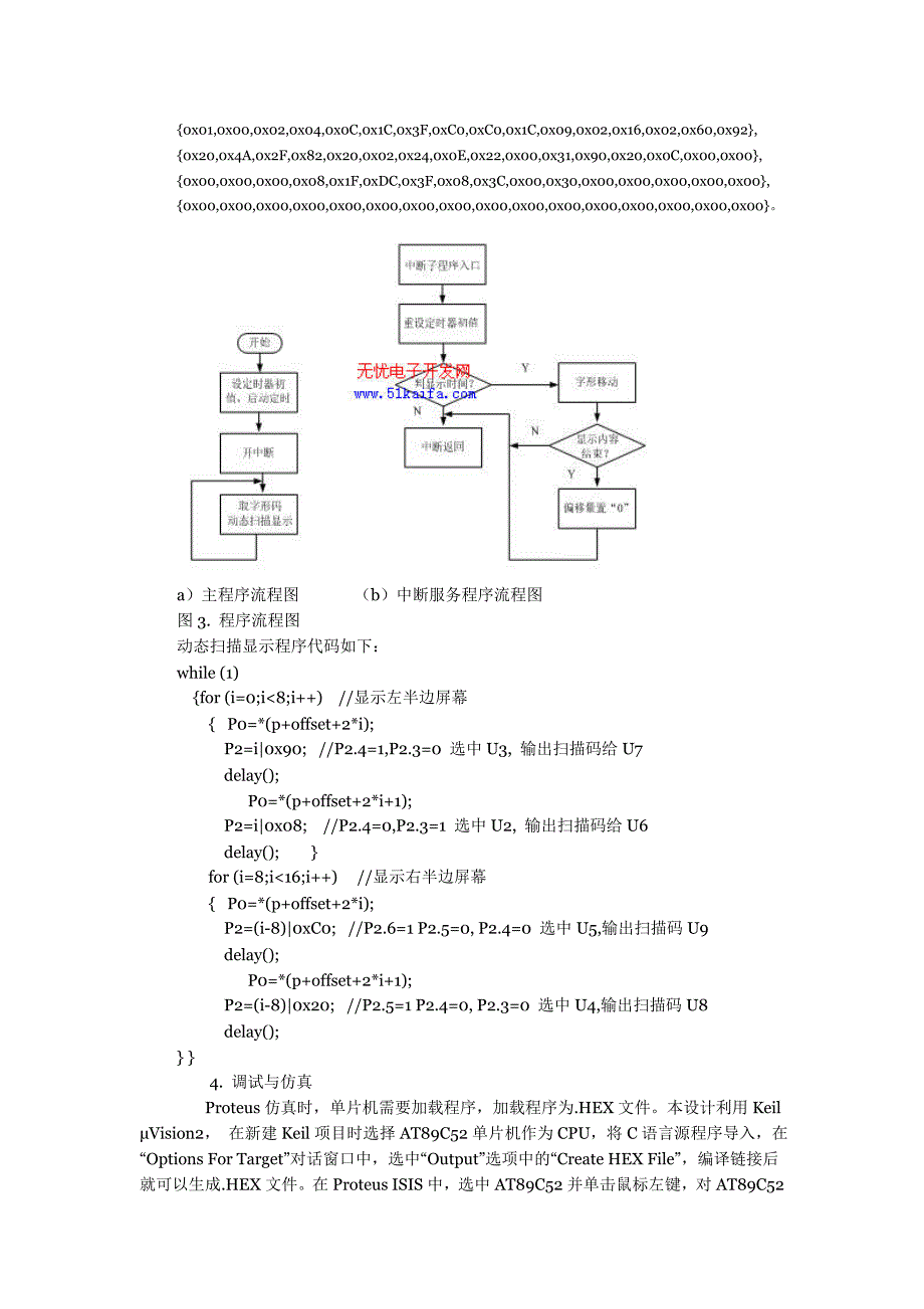 点阵式滚动汉字显示屏的Proteus仿真设计_第3页