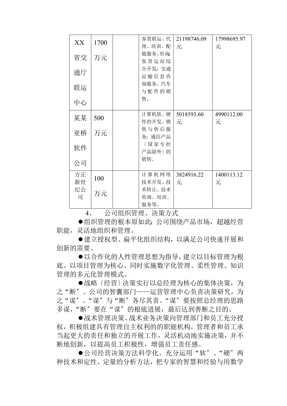 软件的公司的商业计划清单书_第4页