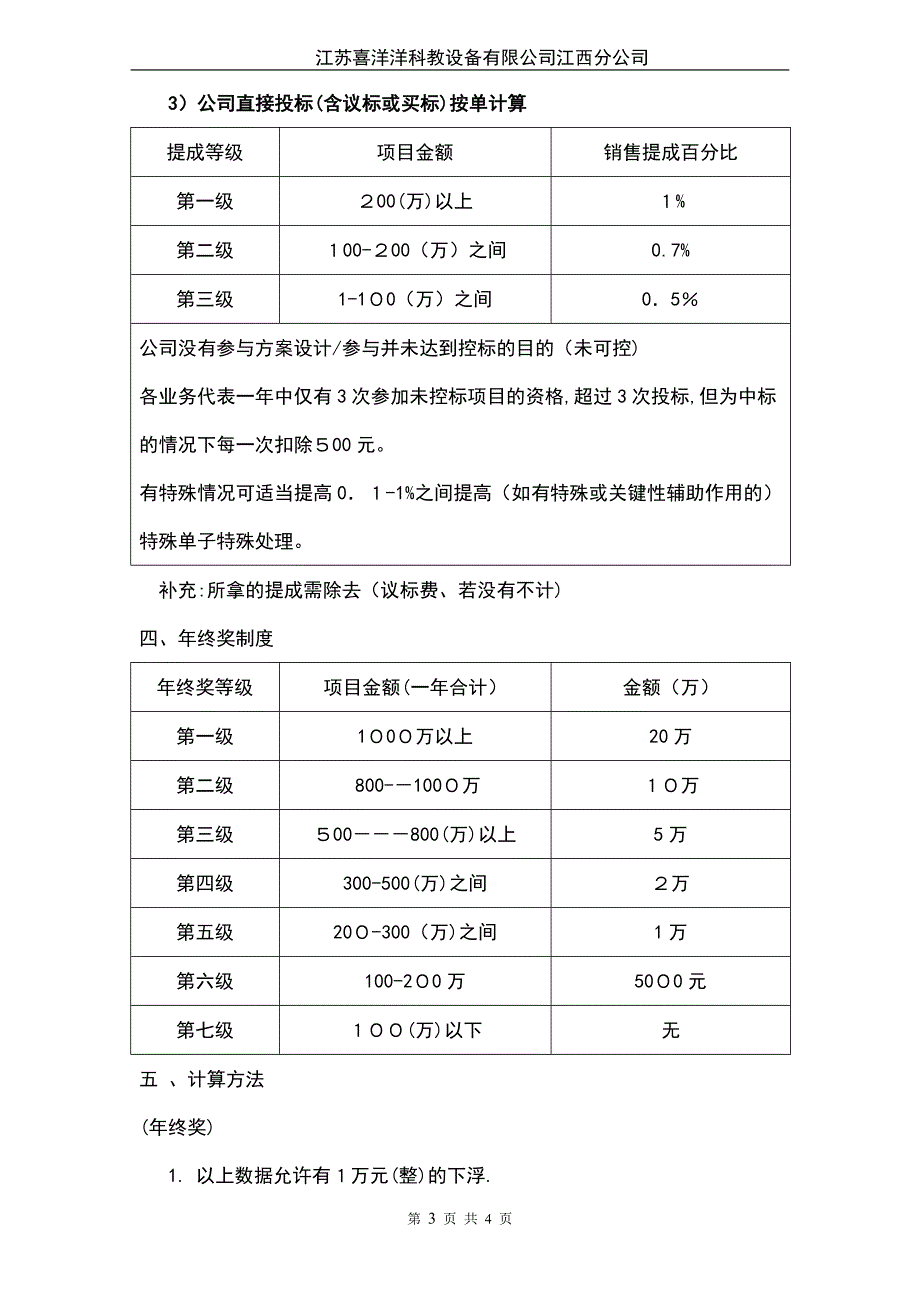 业务代理--销售提成管理制度_第3页