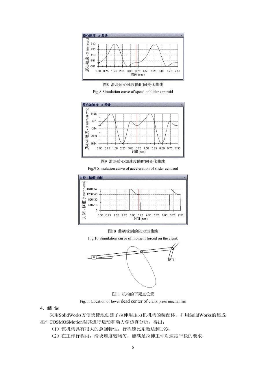 基于Cosmosmotion拉伸用曲柄压力机的运动分析a.doc_第5页