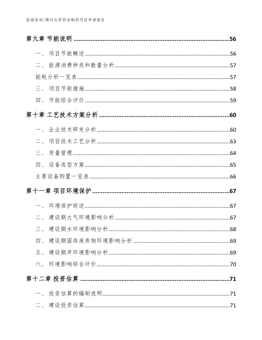 锦州化学药品制剂项目申请报告【范文】_第3页