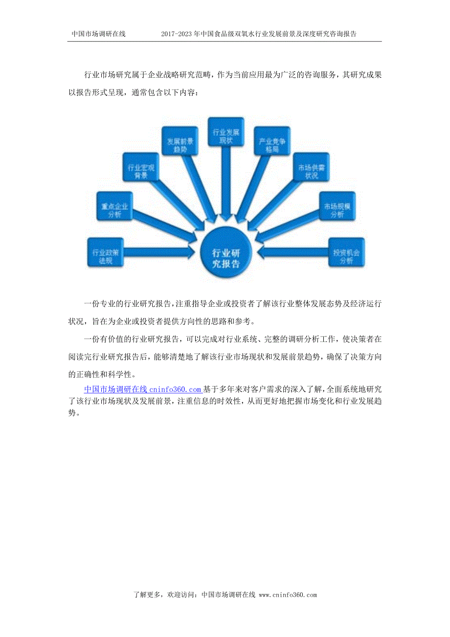 2018年中国食品级双氧水行业发展前景报告目录_第2页