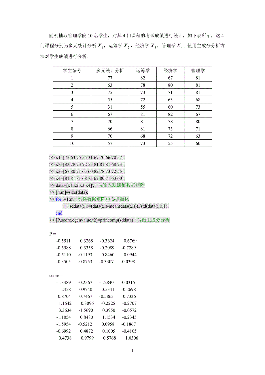 数学建模主成分分析聚类分析_第1页