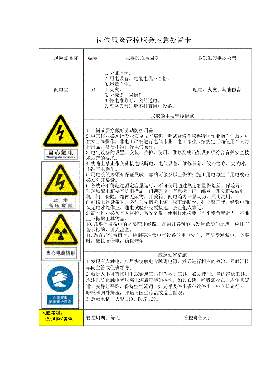 岗位风险管控应会应急处置卡_第2页