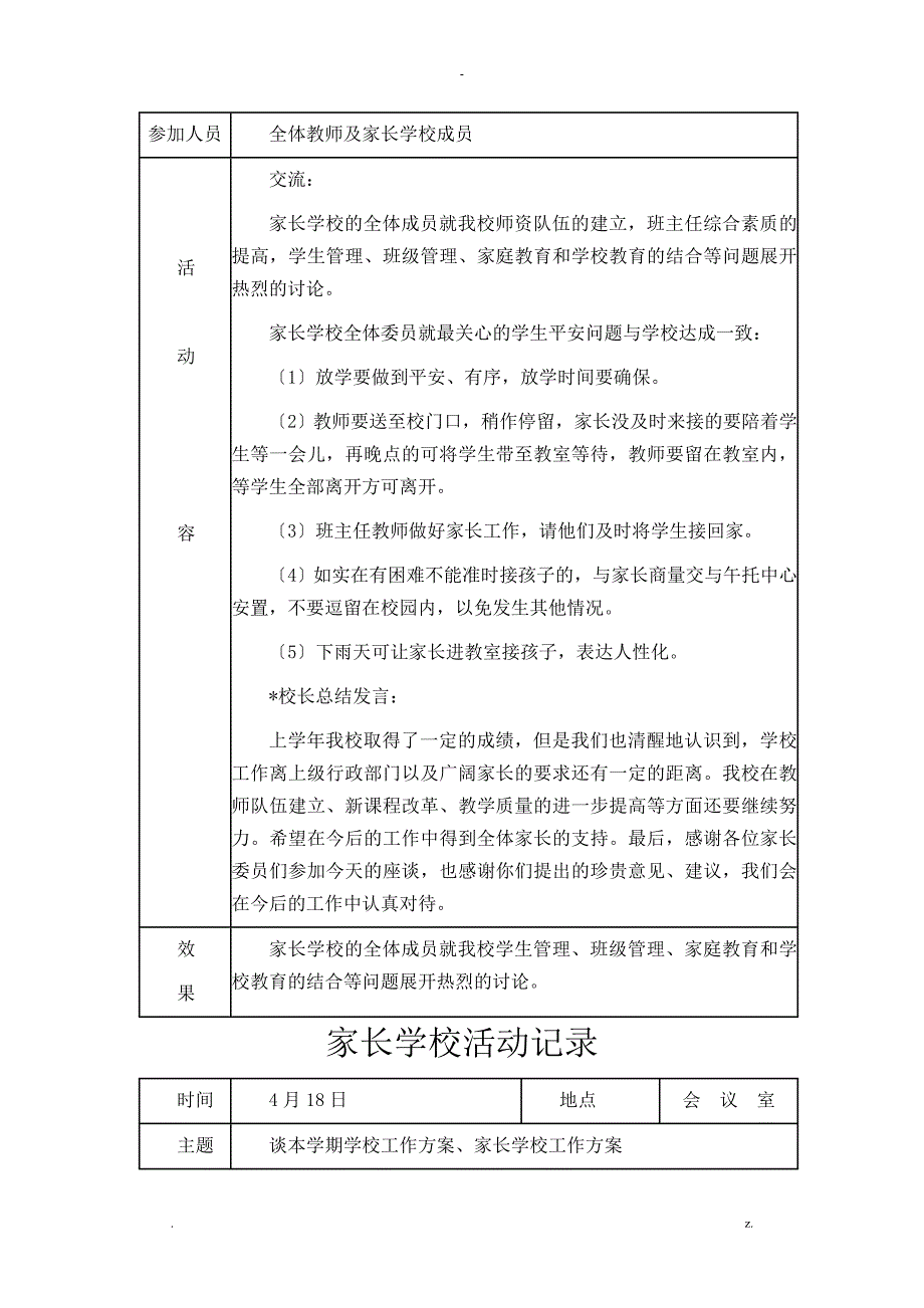 家长学校活动记录_第4页