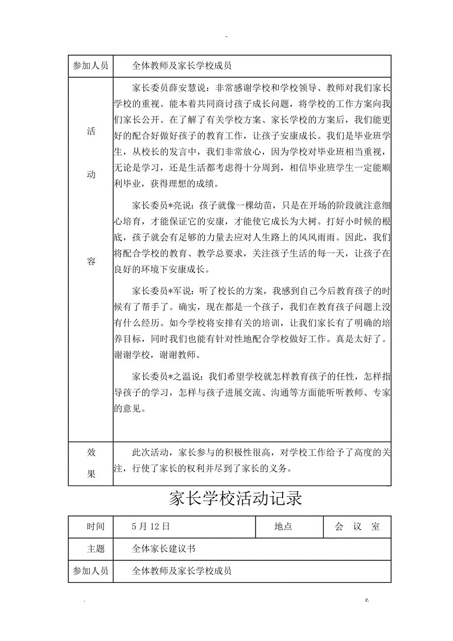 家长学校活动记录_第5页