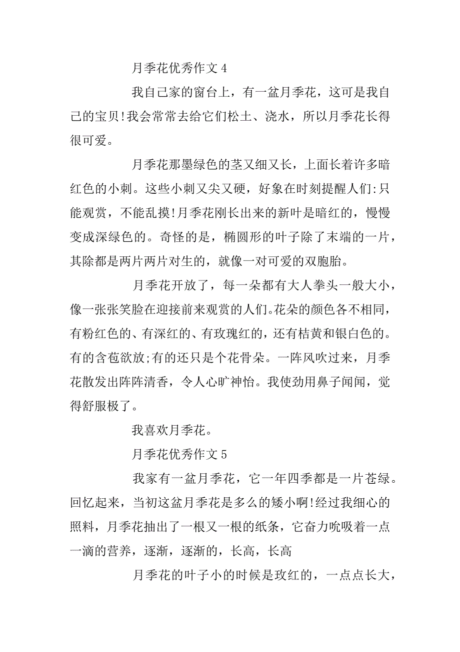 2023年关于月季花的作文5篇_第4页