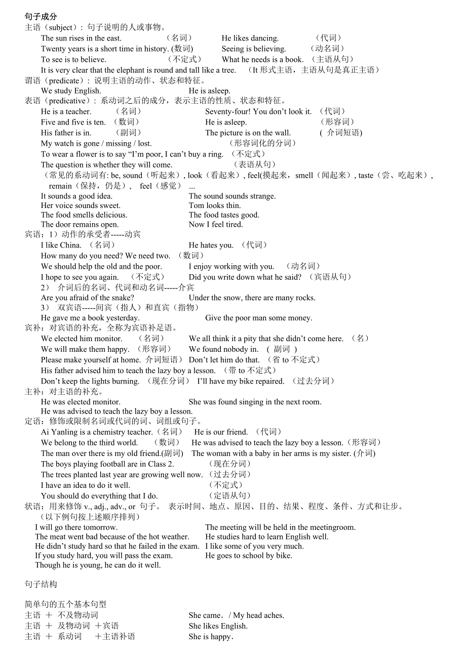 句子成分练习.doc_第1页