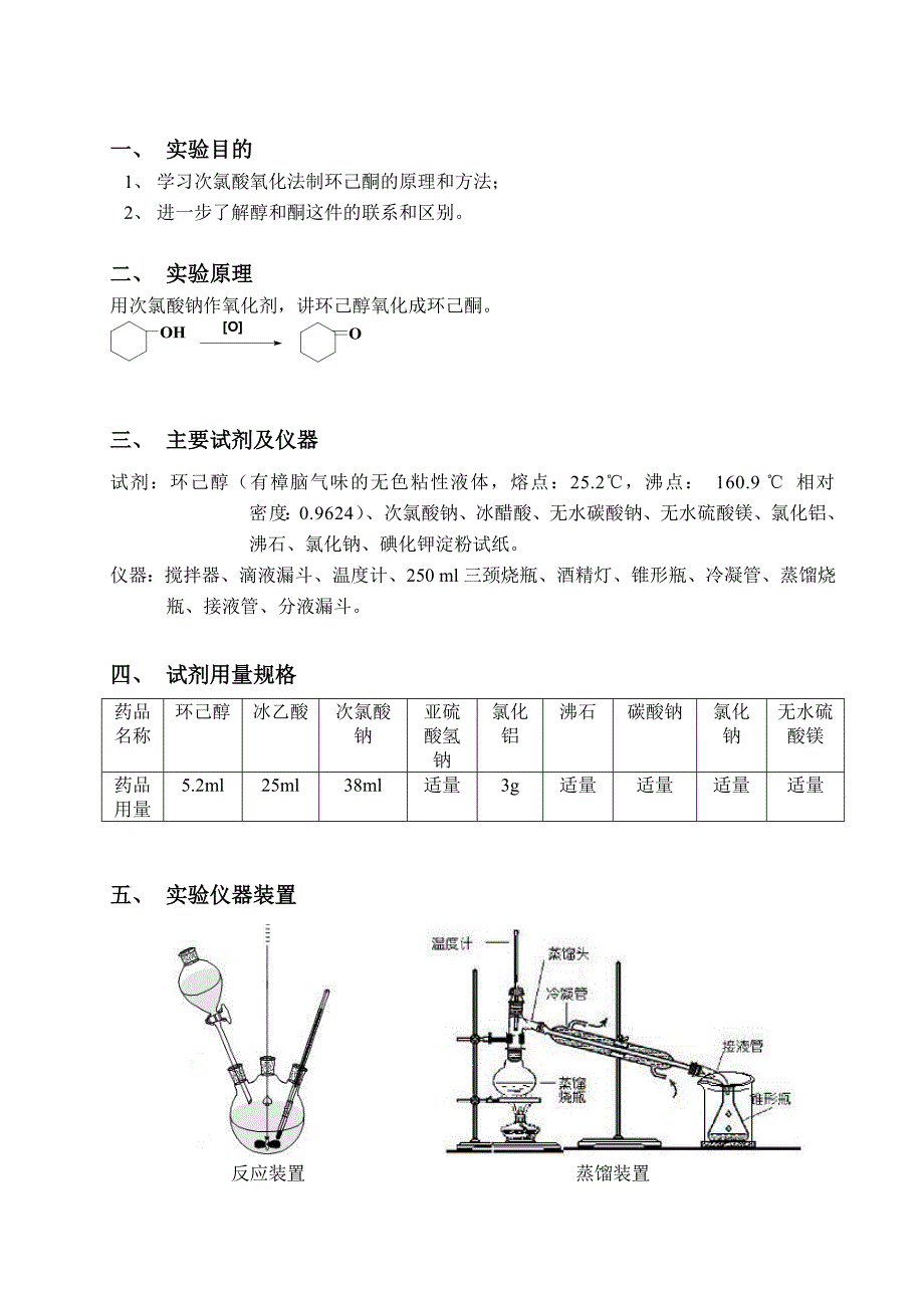 环己酮的制备实验报告_第2页