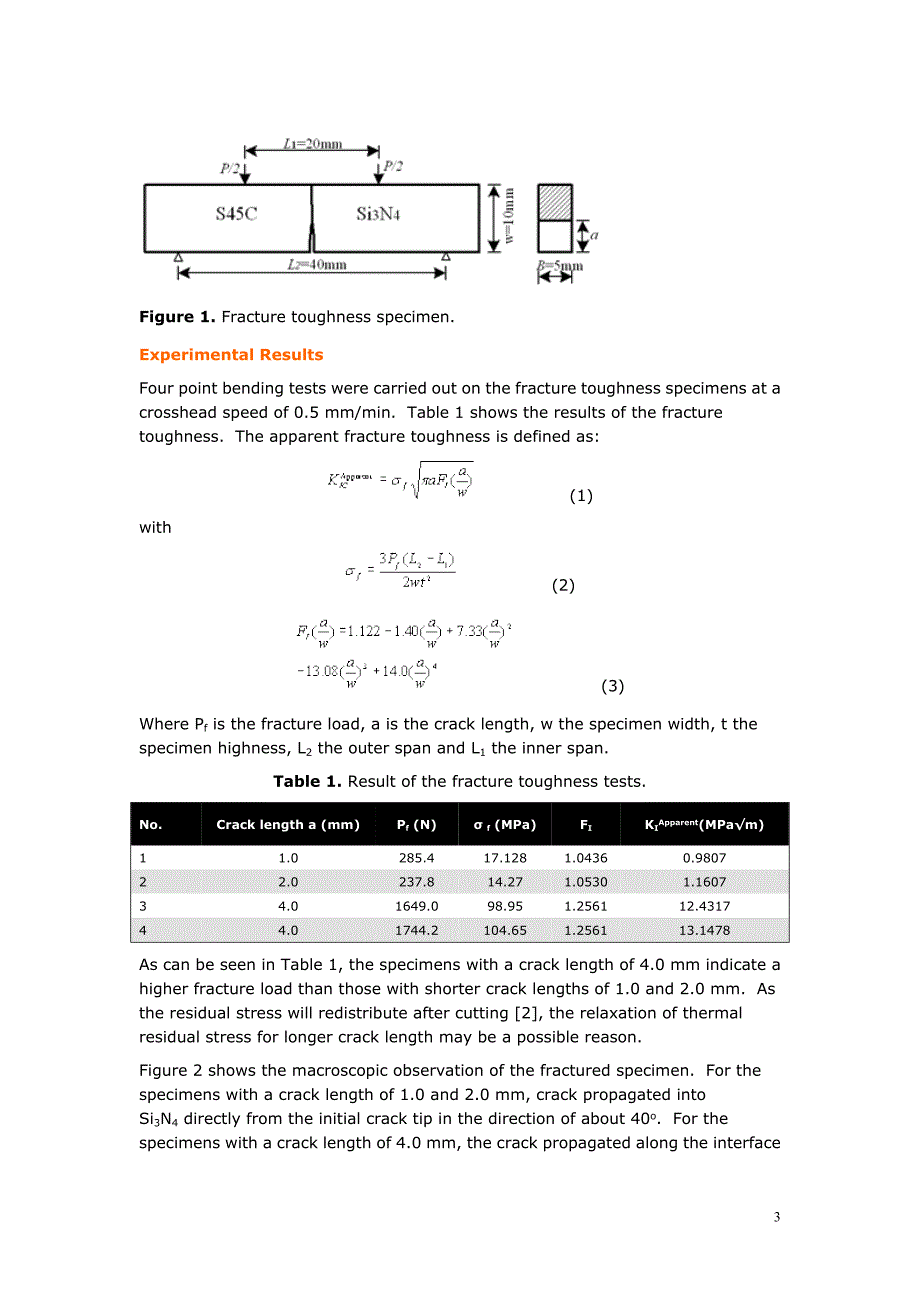 外文翻译--Si3N4S45C的断裂韧性界面裂纹.doc_第3页