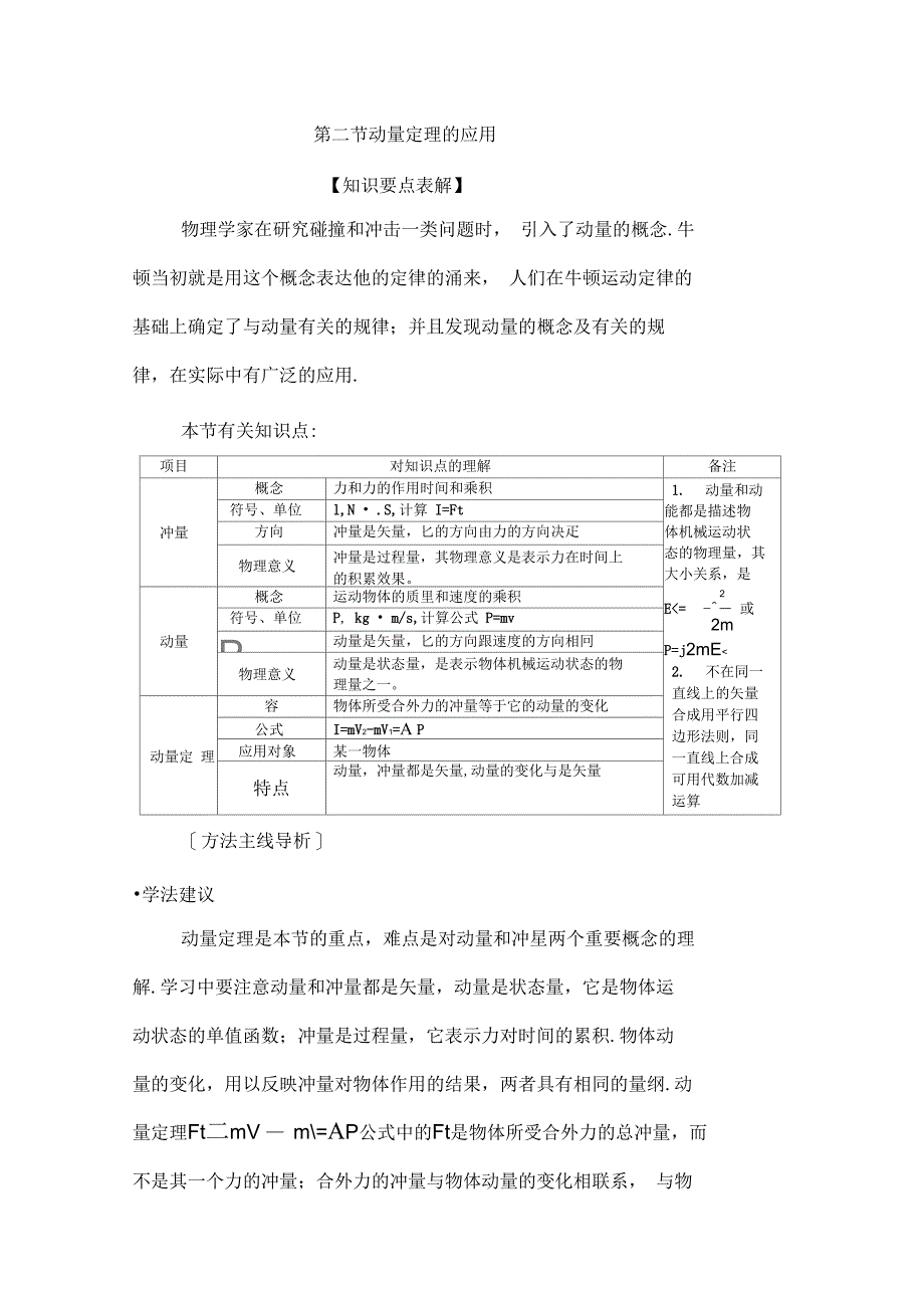 动量定理的应用_第1页