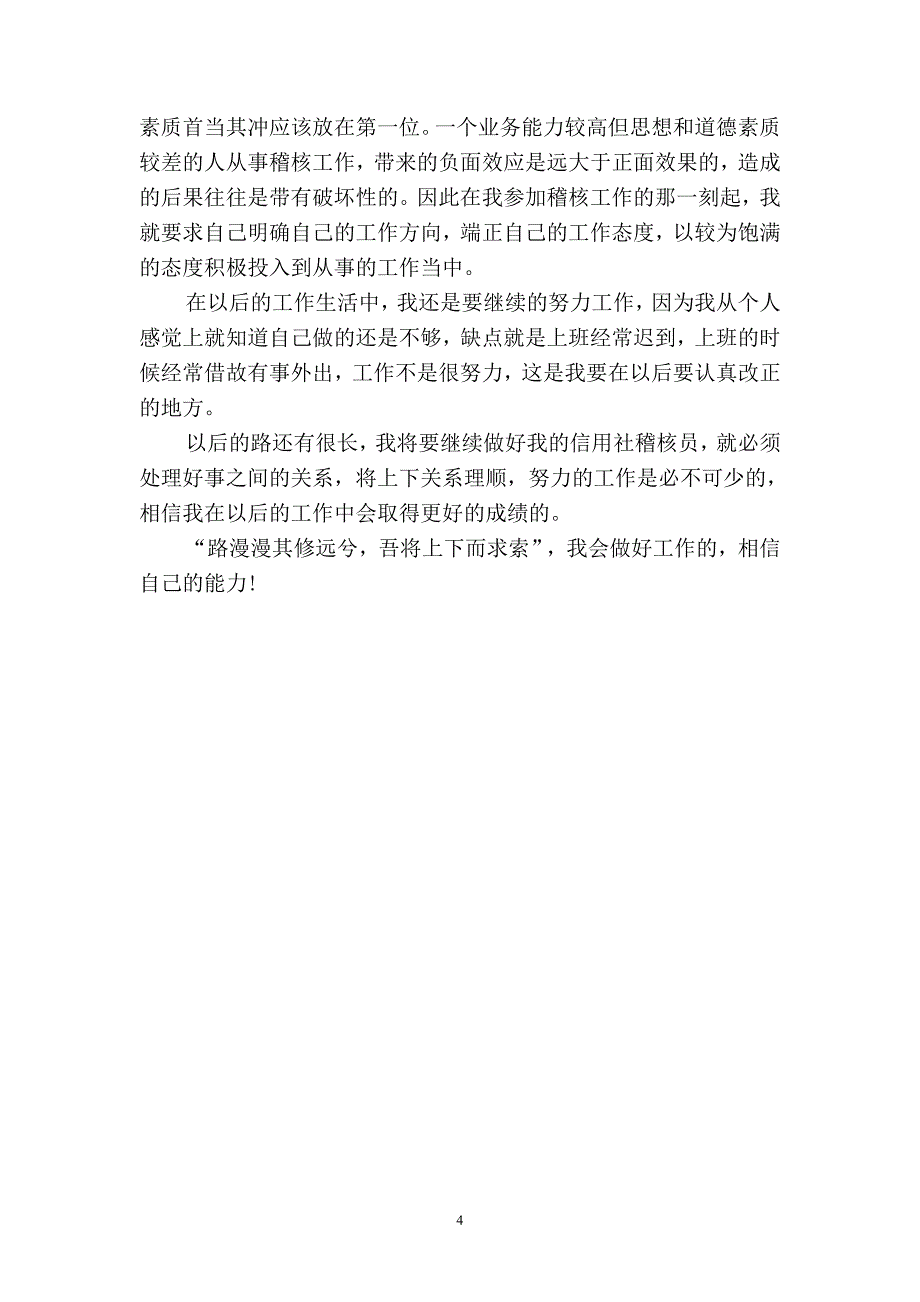 2019年信用社稽核员个人工作总结(二篇).docx_第4页