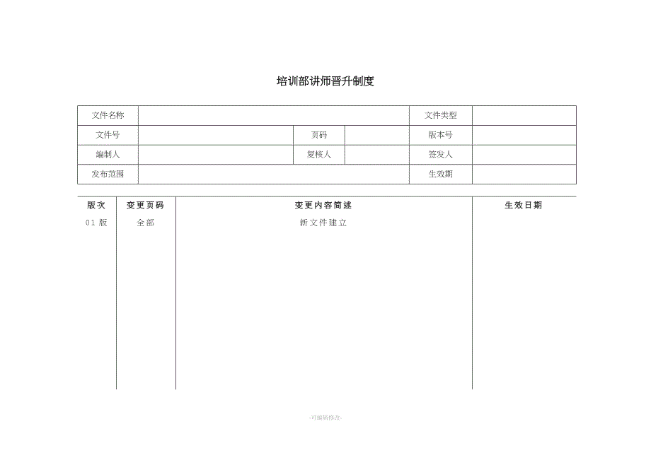 培训部讲师晋升制度.doc_第1页