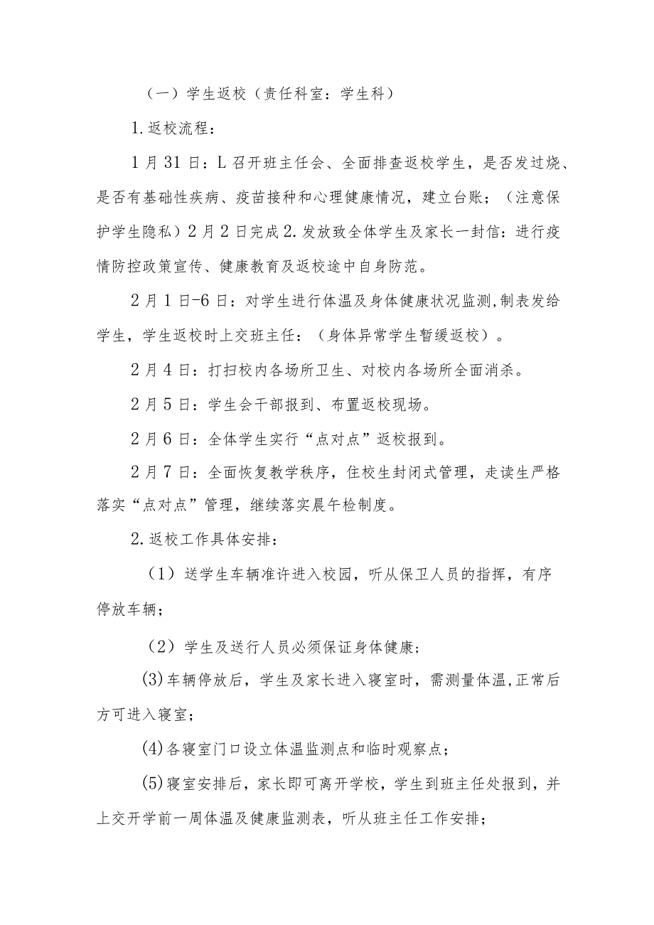 大学2023年春季学期开学返校工作方案五篇_第2页