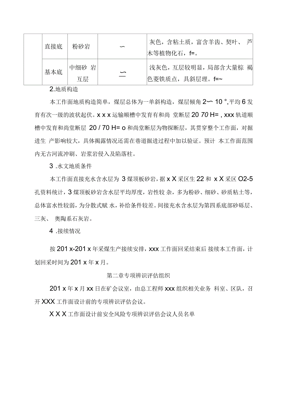 工作面设计前安全风险专项辨识评估报告_第3页