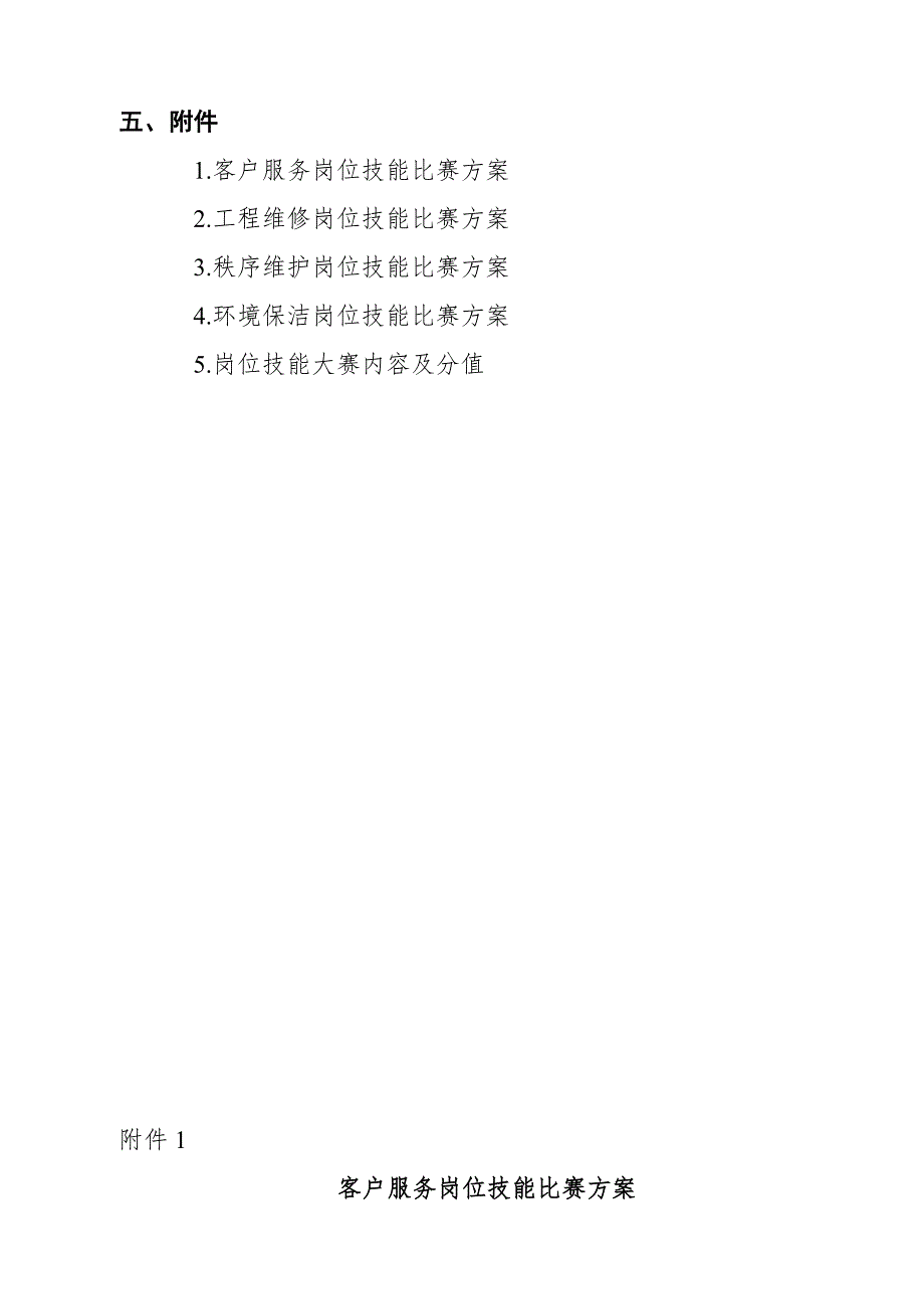 物业公司员工技能大赛活动实施专题方案_第2页