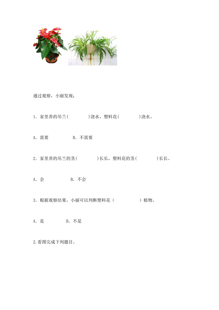 苏教版一年级下册科学-期末测试卷完整.docx_第3页