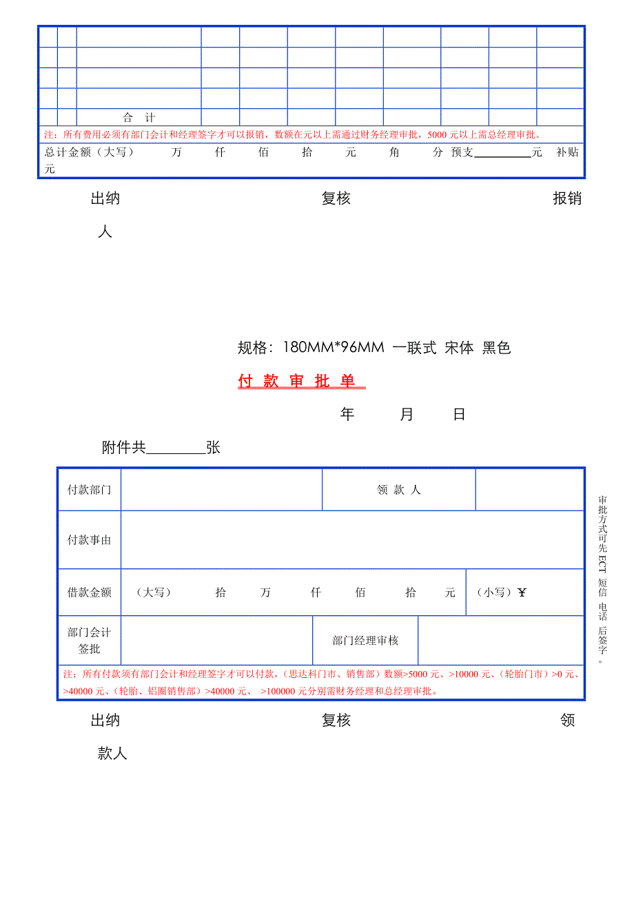 费用报销单表格模板_第4页