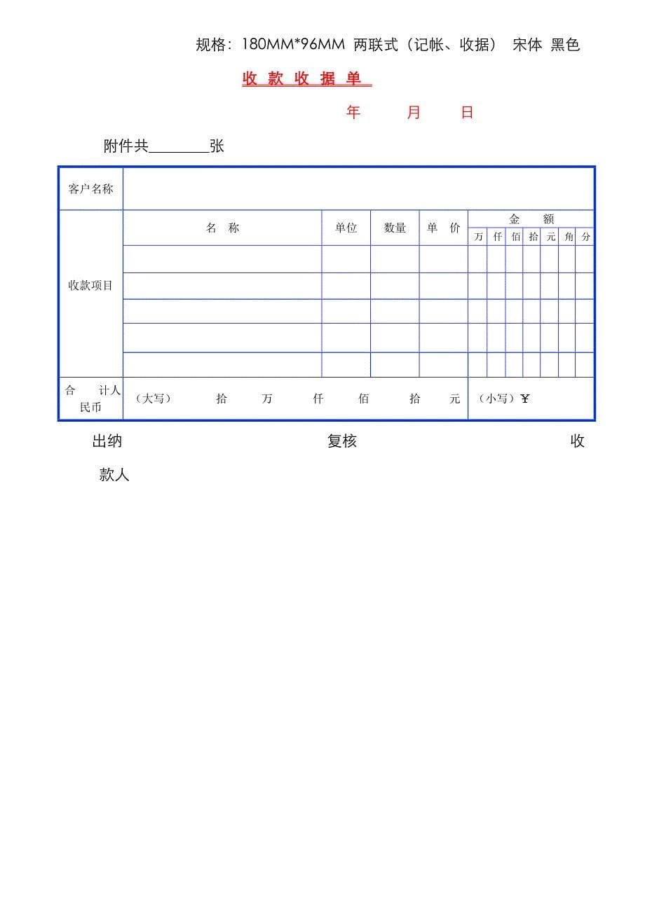 费用报销单表格模板_第5页