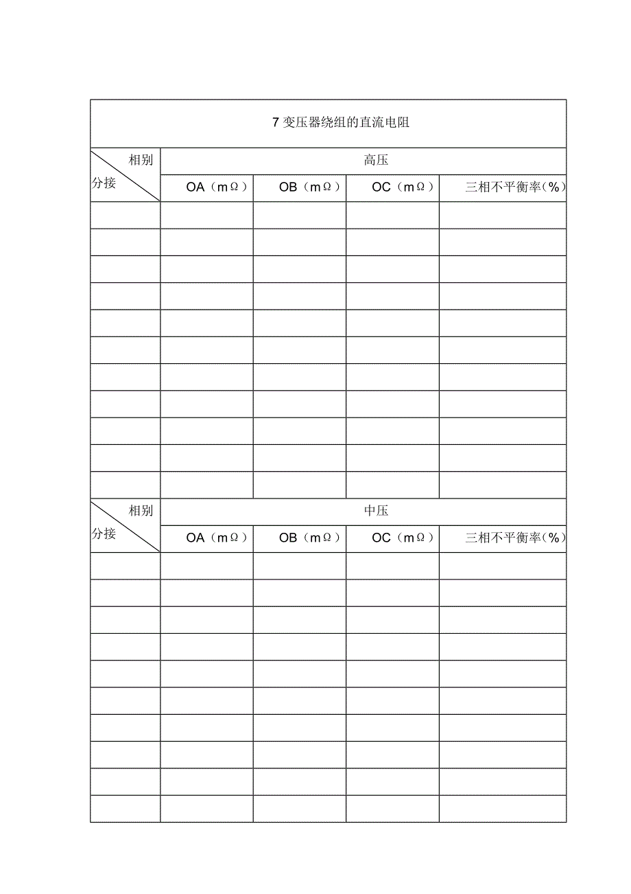 变压器实验记录表_第4页