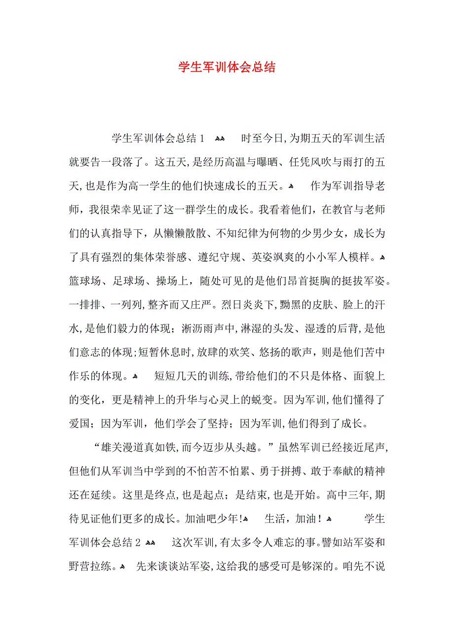 学生军训体会总结_第1页