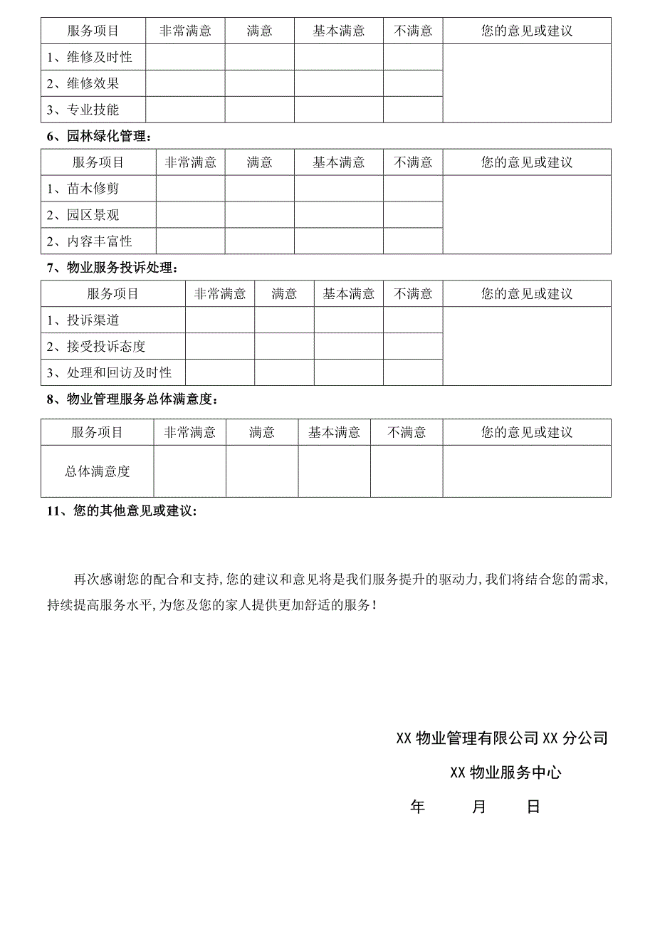 小区业主对物业公司满意度调查问卷样表.doc_第2页