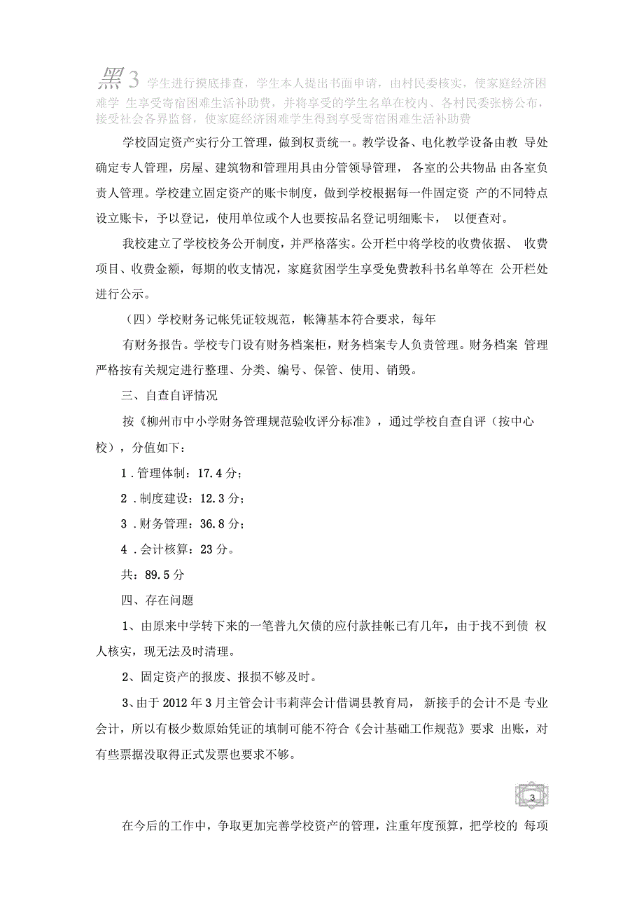 推挤财务工作自查报告最热经典借鉴范文五篇_第3页