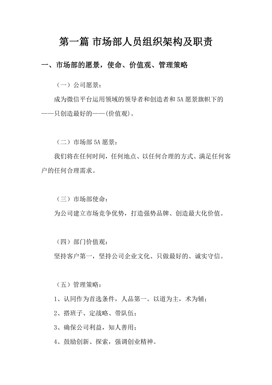 信息技术公司公司市场部运营管理计划书_第4页