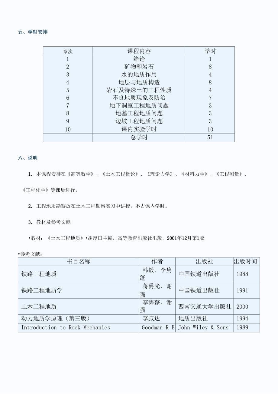 西南交大土木工程地质大纲_第5页