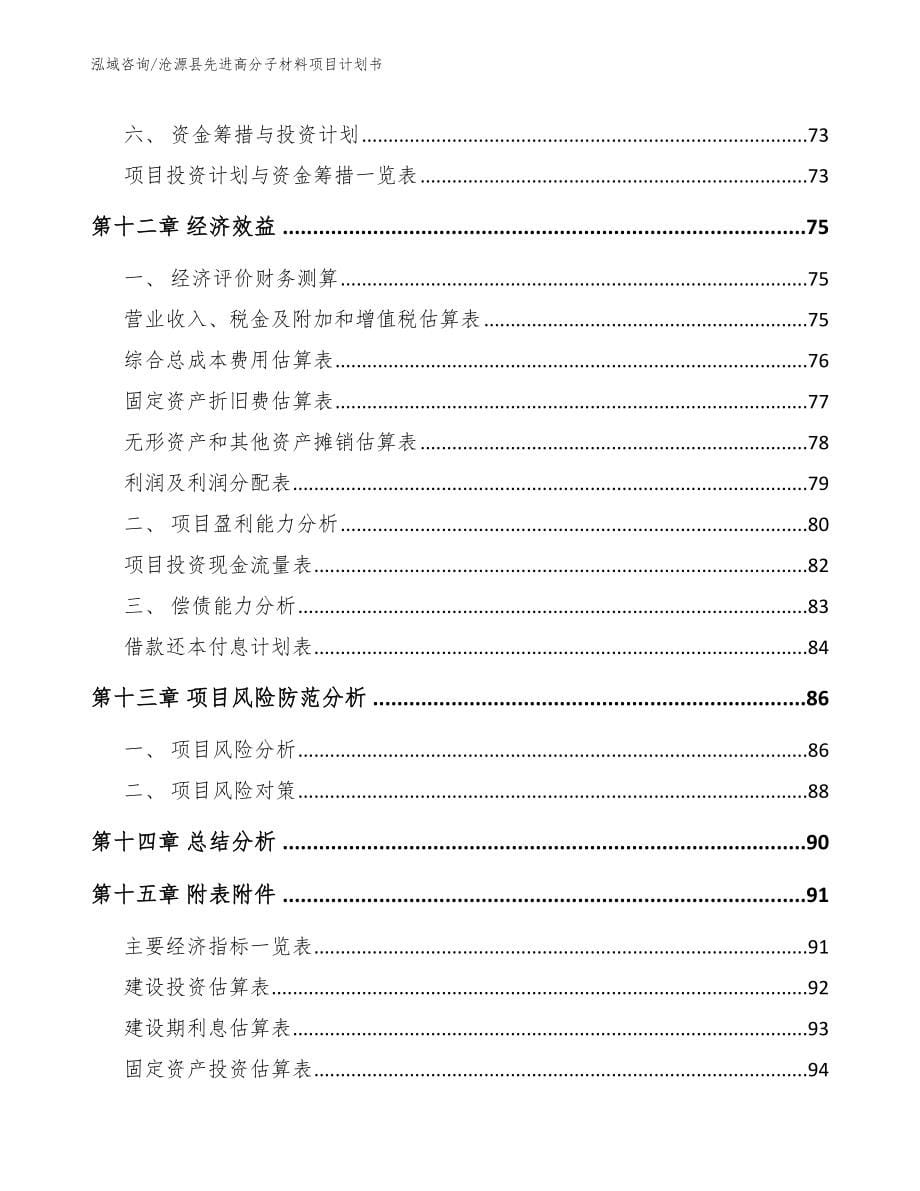 沧源县先进高分子材料项目计划书（范文）_第5页