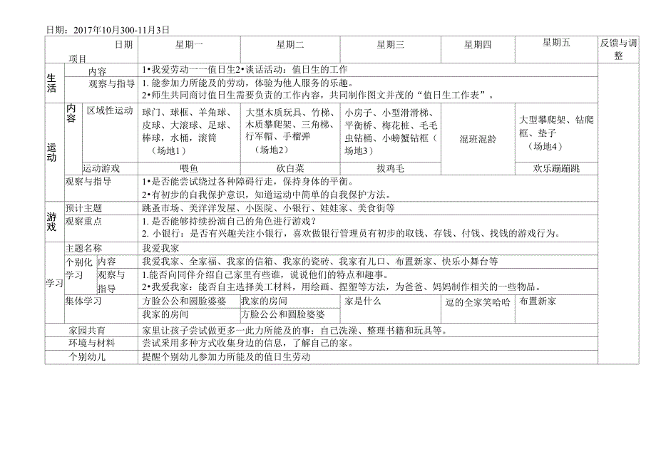 中班第10周活动安排_第2页