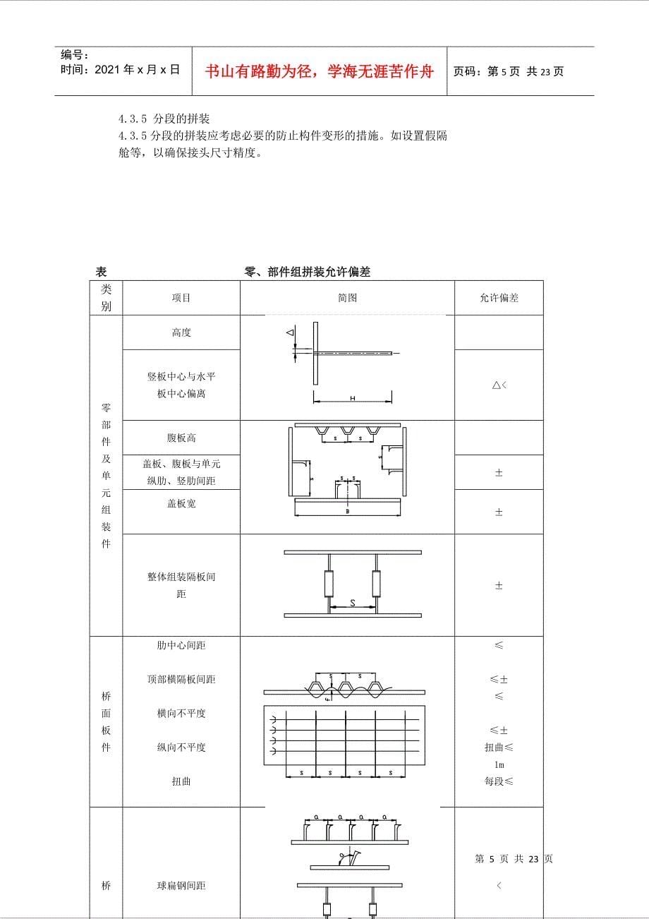 汶水路高架东段工程5739钢箱施工组织DOC22页_第5页