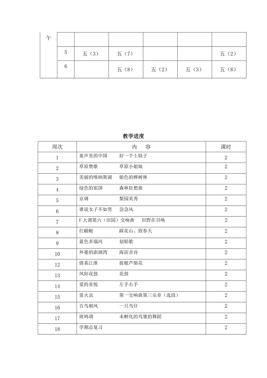 推荐苏少版小学音乐五年级下册教学计划及教案全册_第4页