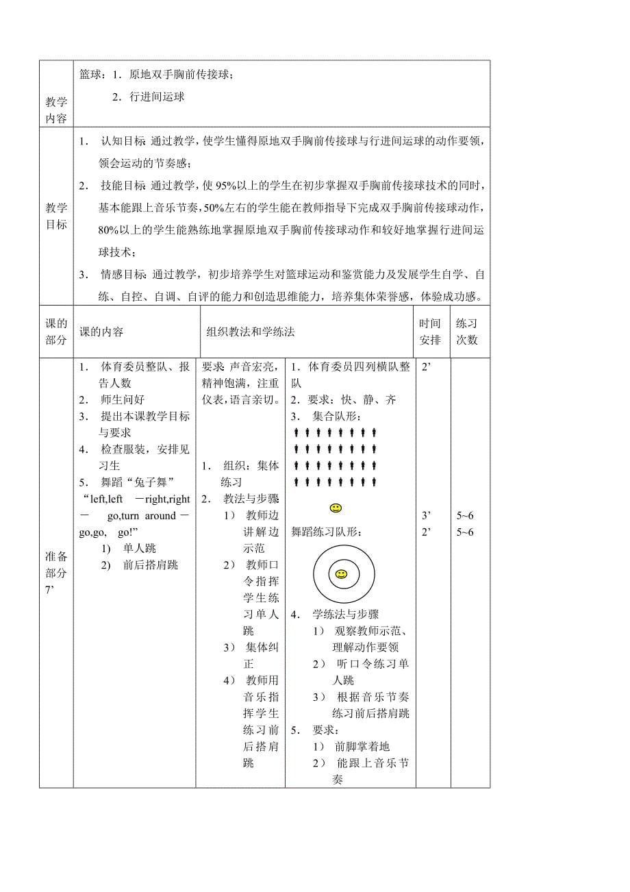 中学篮球校本课程教案_第5页