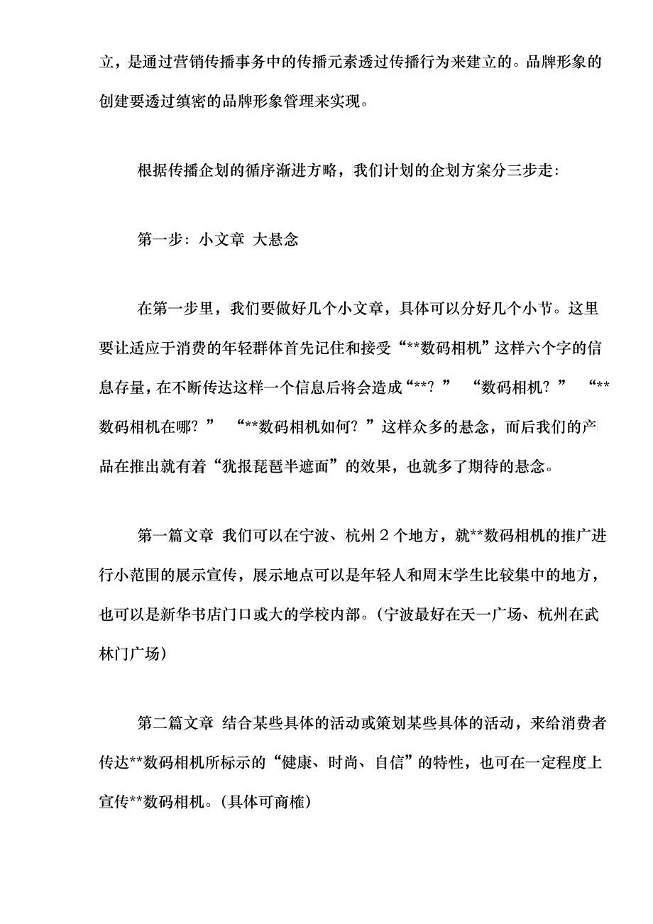 品牌数码相机宣传推广企划分析_第4页