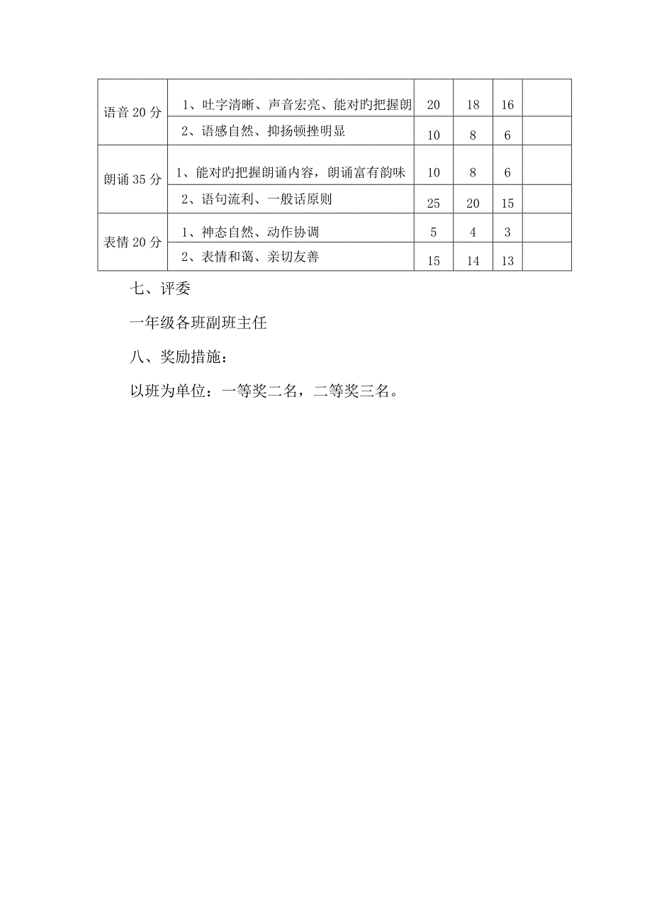 一年级三字经诵读比赛活动方案_第2页