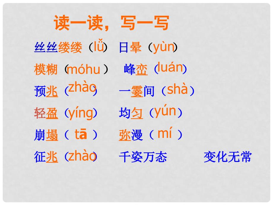 浙江省慈溪市三山高级中学七年级语文上册 5.22 看云识天气课件 新人教版_第3页