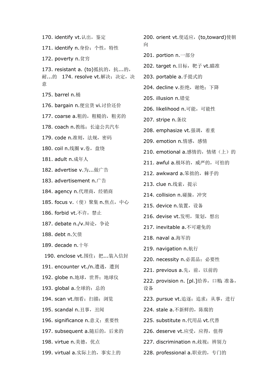 2015英语四级高频词汇_第4页