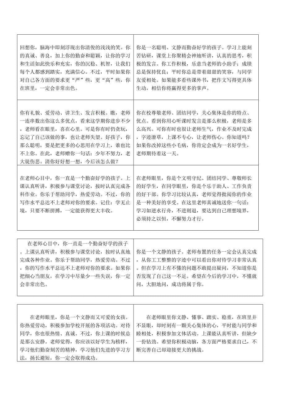 学生评语表格.doc_第2页