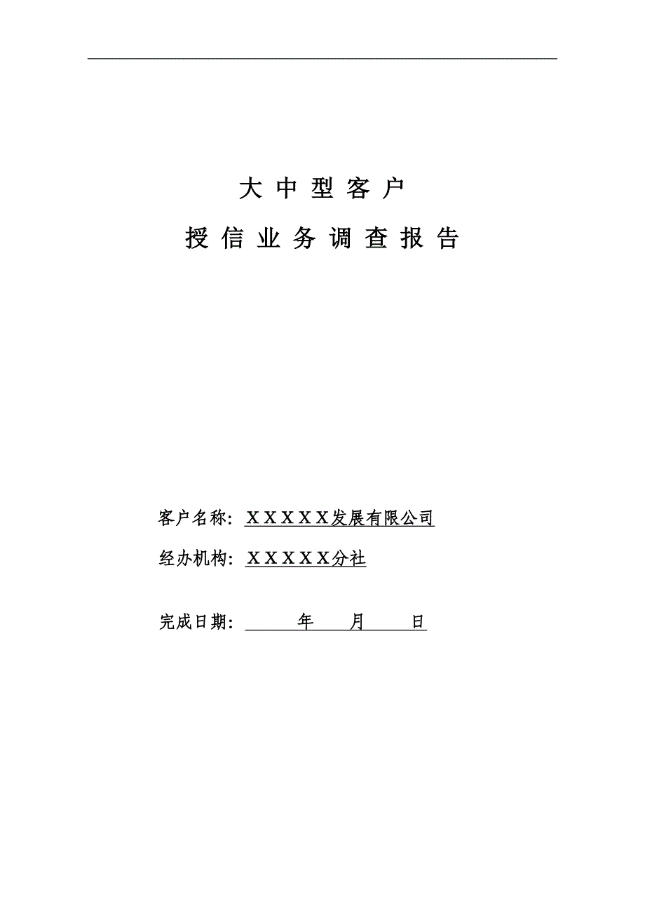 公司物业经营性贷款调查报告_第1页