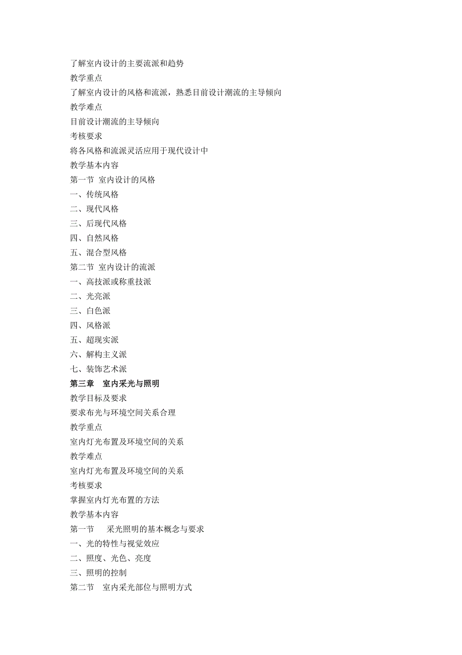 《室内设计》教学大纲_第3页