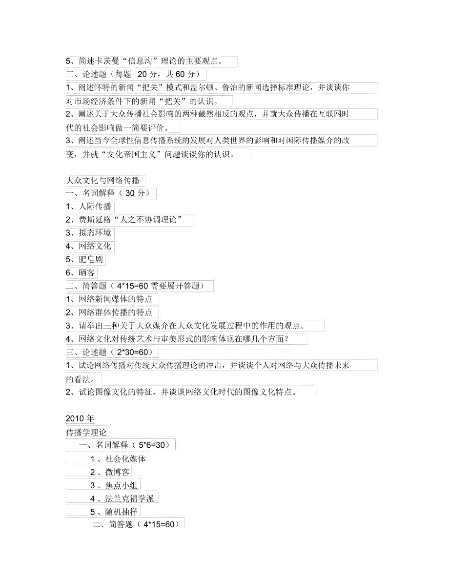 北邮传播学考研真题完整版_第4页